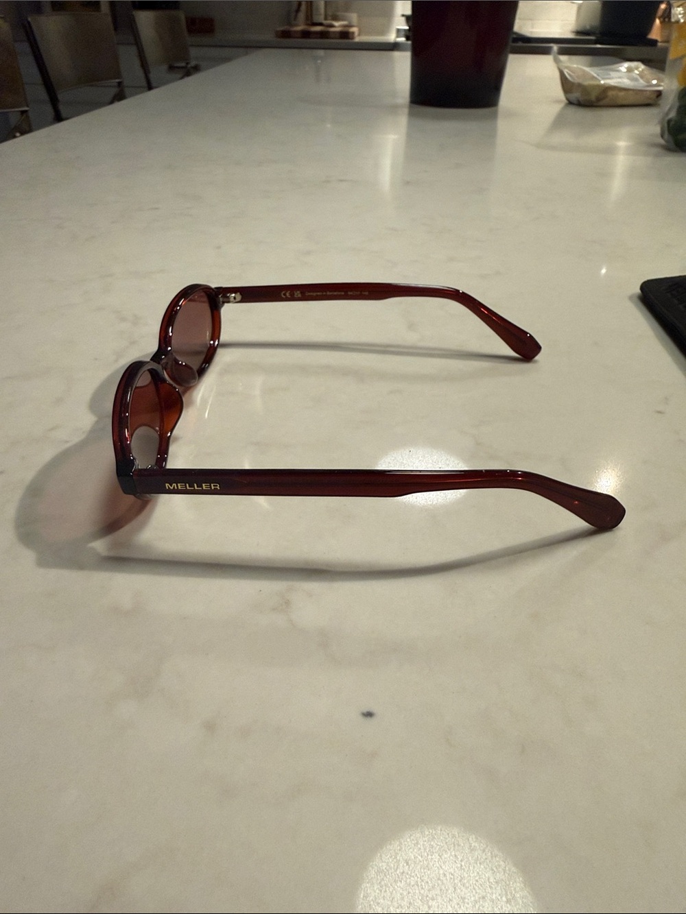 Meller / Women's Brown Sunglasses - Slim Frame
